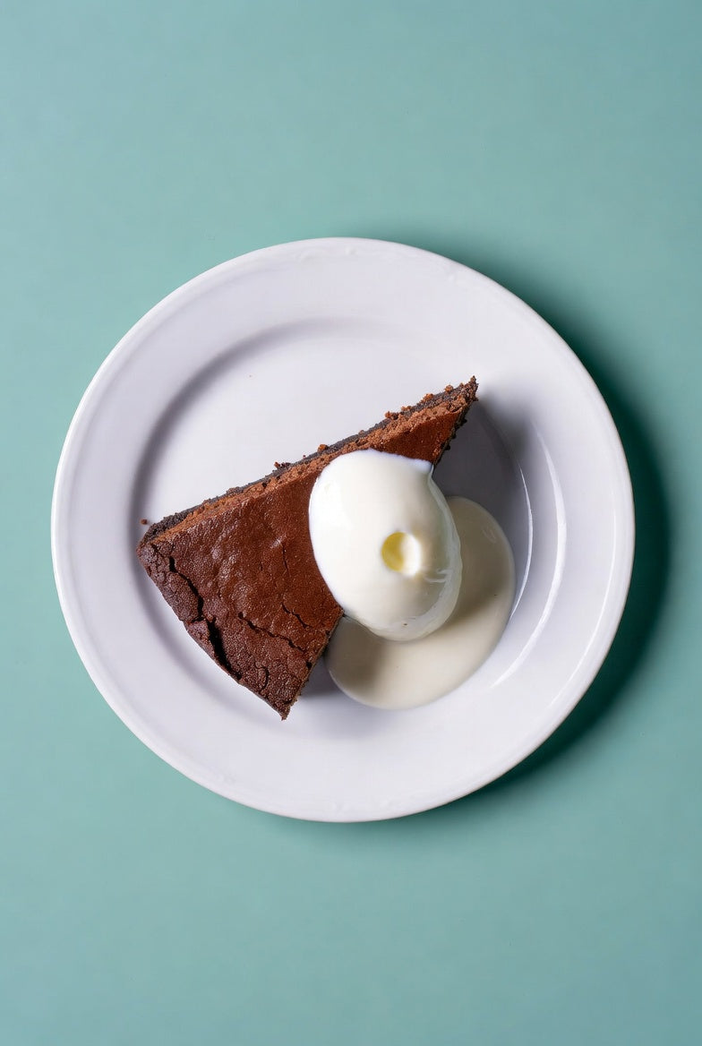Chocolate Fudge Cake with Cream