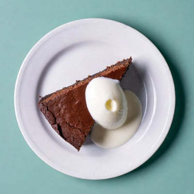Chocolate Fudge Cake with Cream